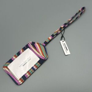 Vera Bradley NWT Rainbow Striped “Retro Ribbons” Design ID Luggage Tag *Read*